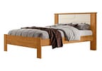 Cama de Casal Conquista Móveis Pérola Cinamomo e Off-White