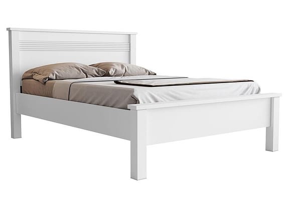 Cama de Casal Conquista Móveis Barcelona Branco