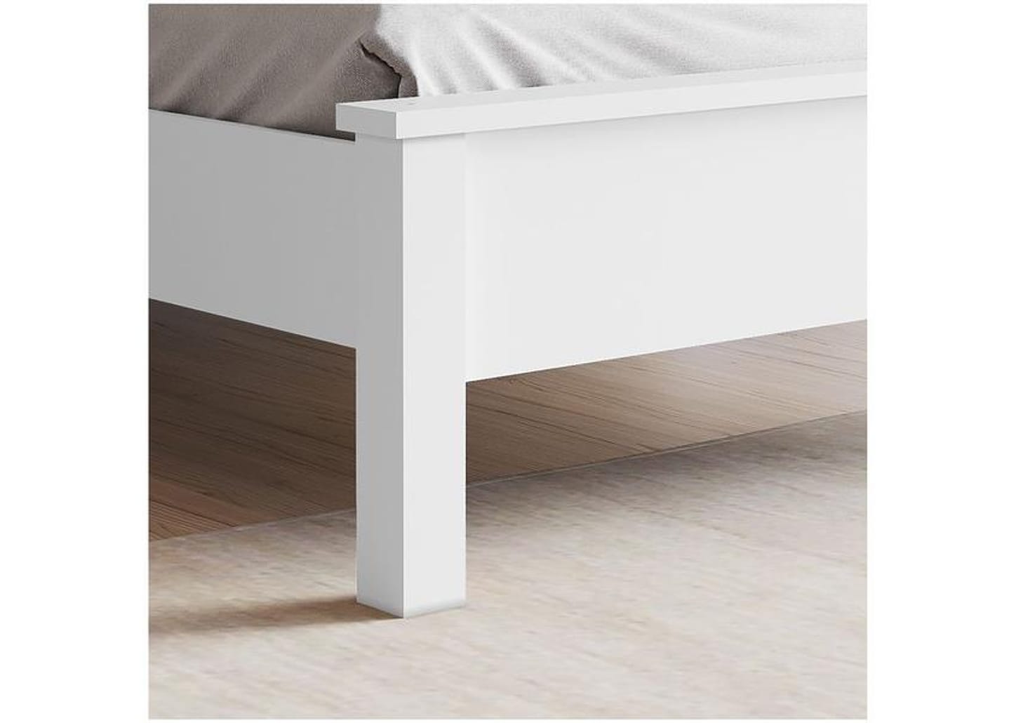 Cama de Casal Conquista Móveis Barcelona Branco