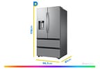 Geladeira/Refrigerador Samsung Smart Frost Free French Door Prata 467L com Dispenser de Água e Gelo RF26CG740
