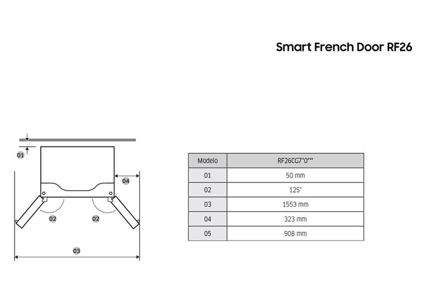 Geladeira/Refrigerador Samsung Smart Frost Free French Door Prata 467L com Dispenser de Água e Gelo RF26CG740