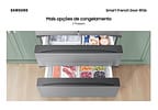 Geladeira/Refrigerador Samsung Smart Frost Free French Door Prata 467L com Dispenser de Água e Gelo RF26CG740