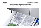 Geladeira/Refrigerador Samsung Smart Frost Free French Door Prata 467L com Dispenser de Água e Gelo RF26CG740