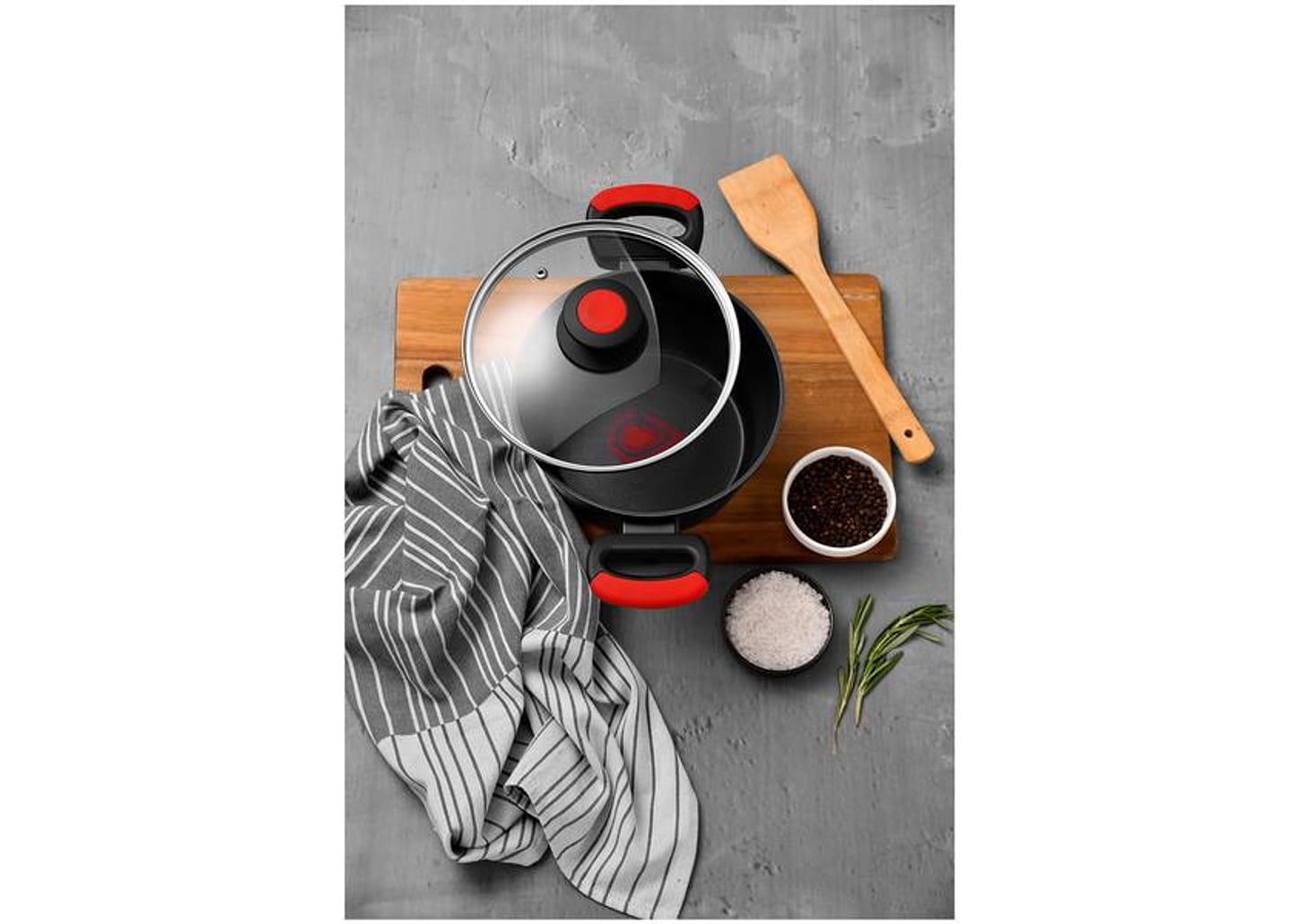 Jogo de Panelas Bergner Antiaderente de Alumínio Preto 4 Peças Chroma