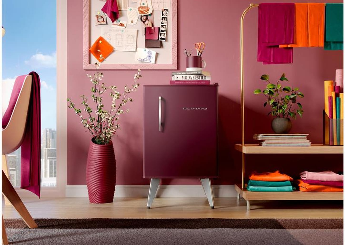 Frigobar Brastemp 76L Marsála Retrô BRA08HG