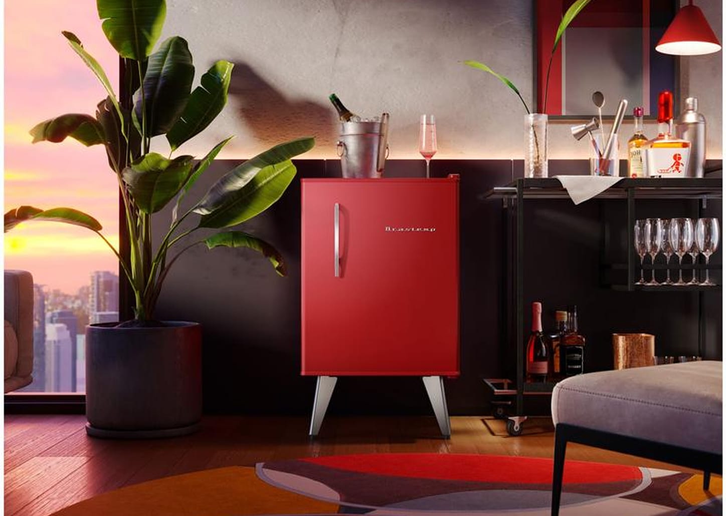 Frigobar Brastemp 76L Vermelho Retrô BRA08HV