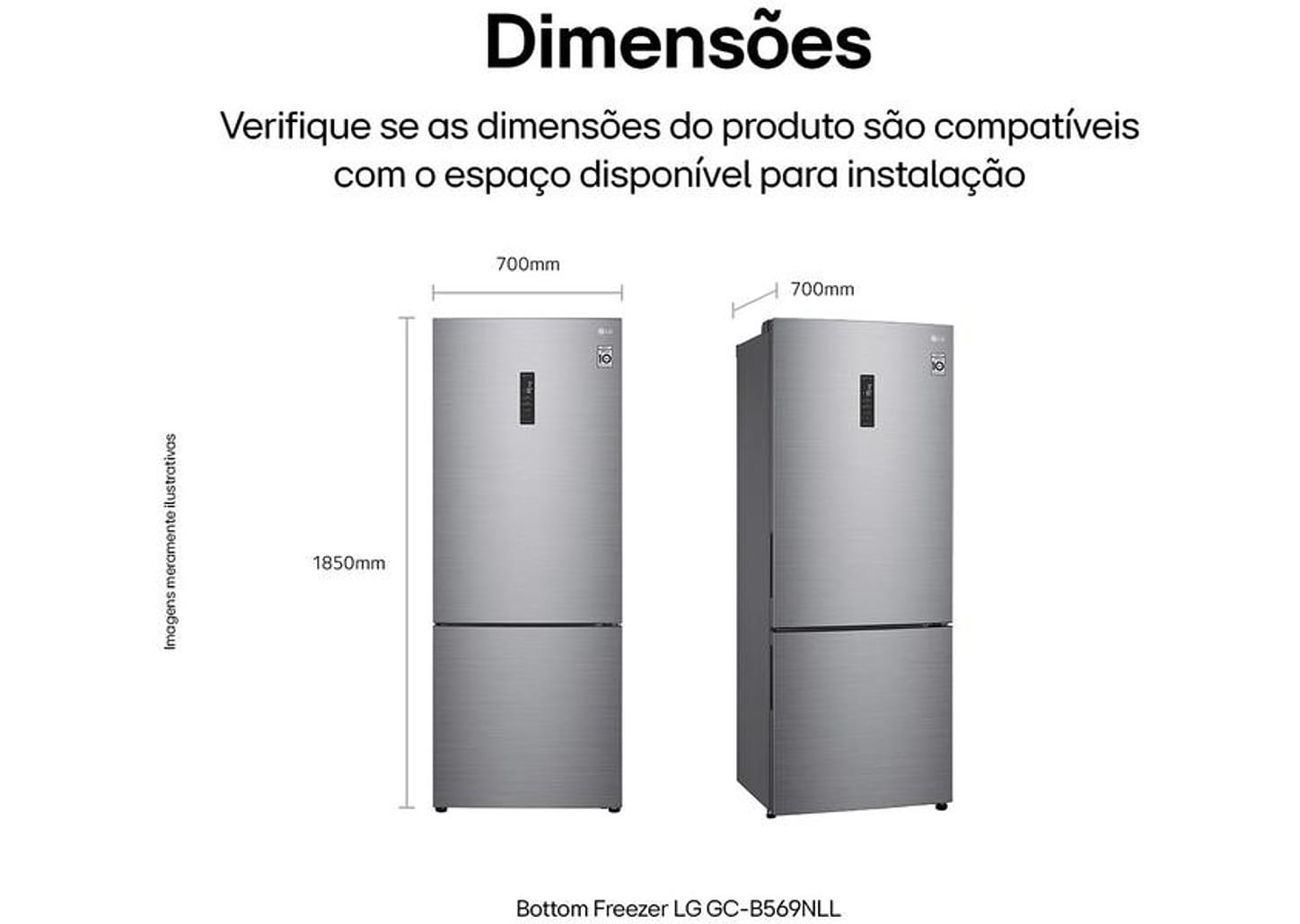 Geladeira/Refrigerador LG Frost Free Smart Inverse - Prata 451L Inox Look GC-B569NLLM.APZFSBS