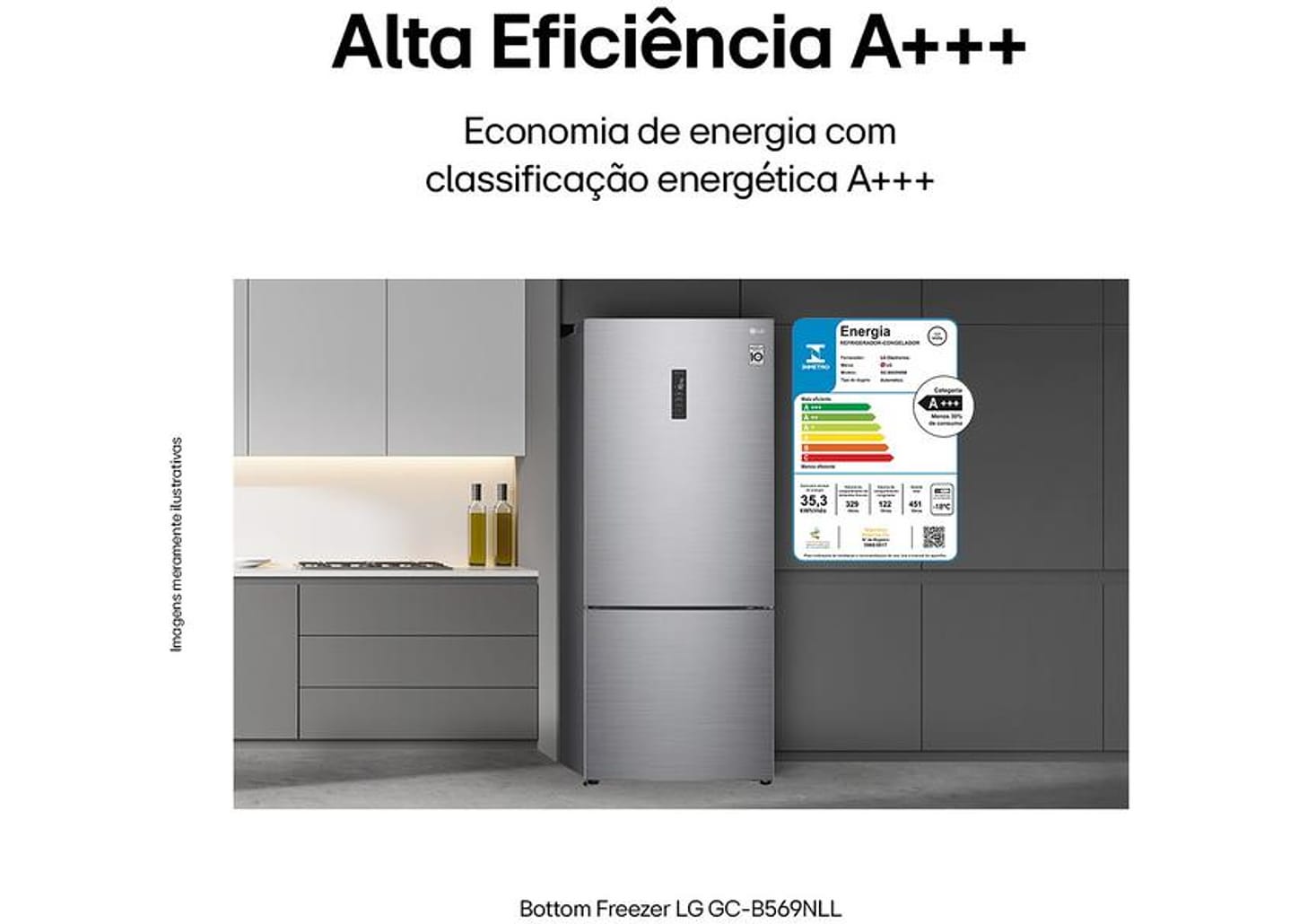 Geladeira/Refrigerador LG Frost Free Smart Inverse - Prata 451L Inox Look GC-B569NLLM.APZFSBS