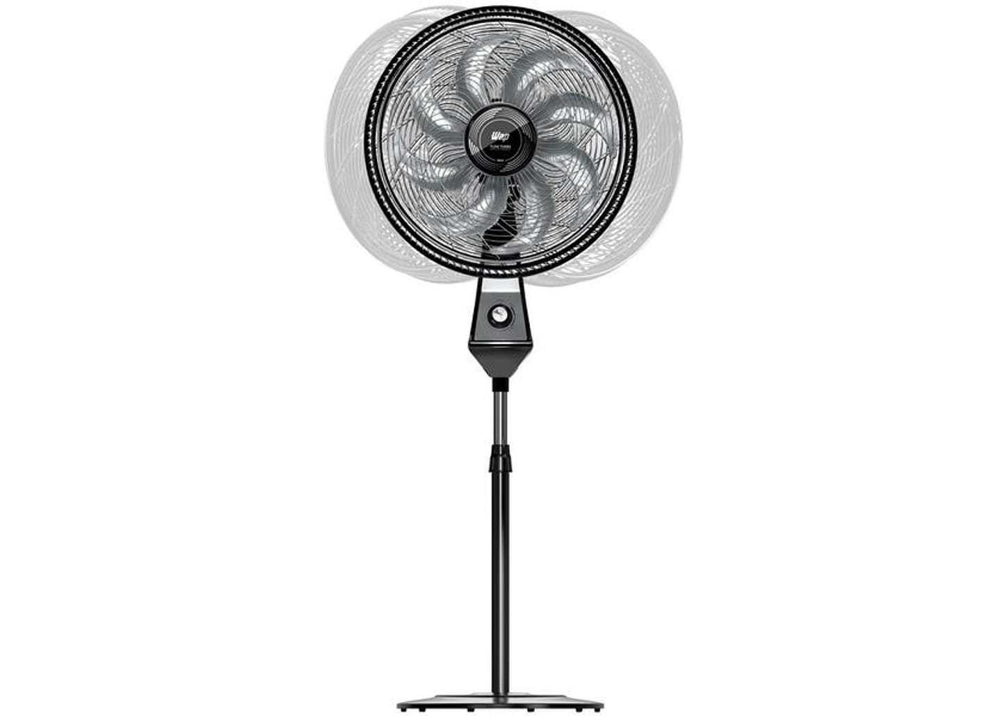 Ventilador Wap Flow Turbo 50cm 8 Pás 3 Velocidades Preto e Cinza