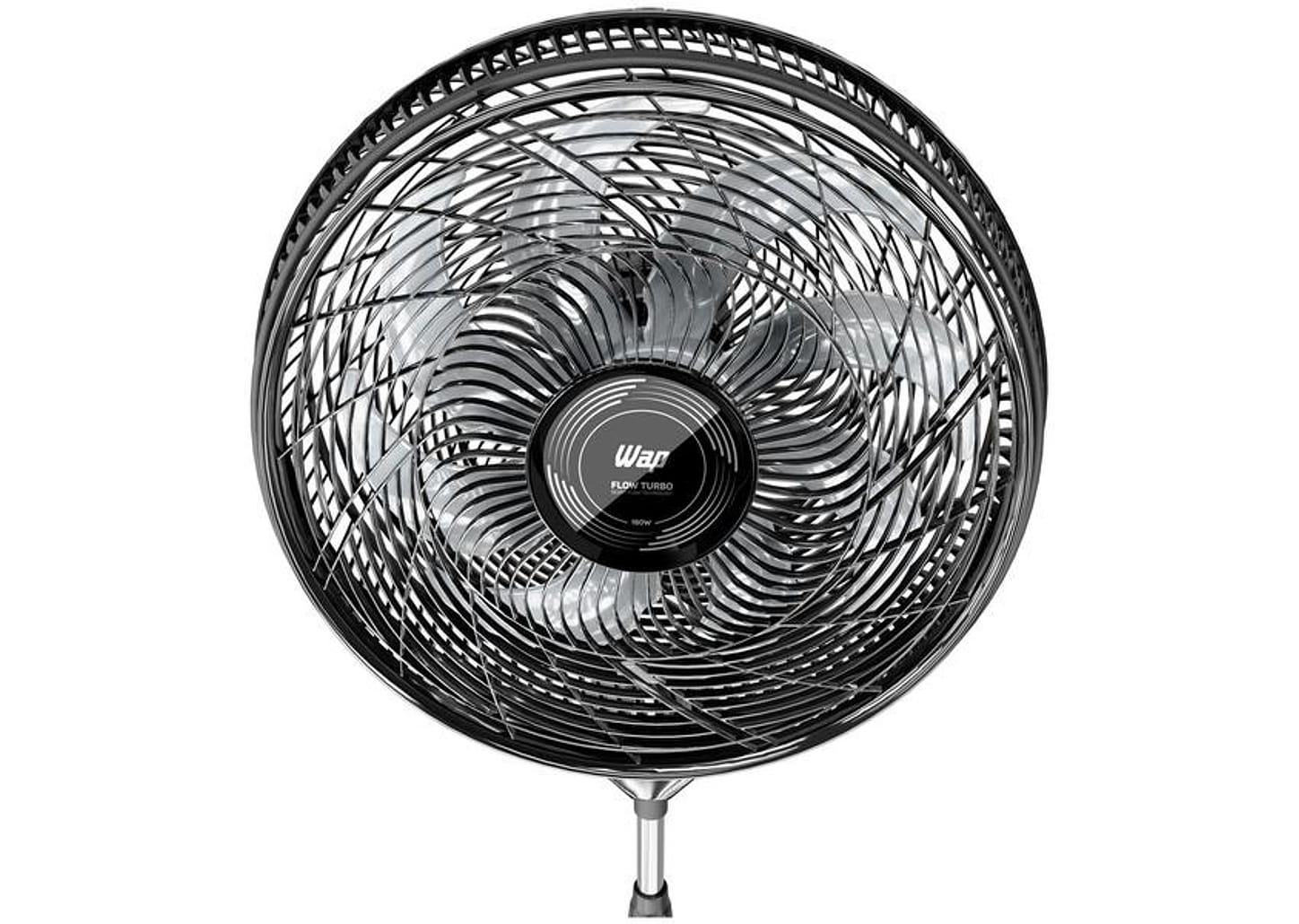 Ventilador Wap Flow Turbo 50cm 8 Pás 3 Velocidades Preto e Cinza