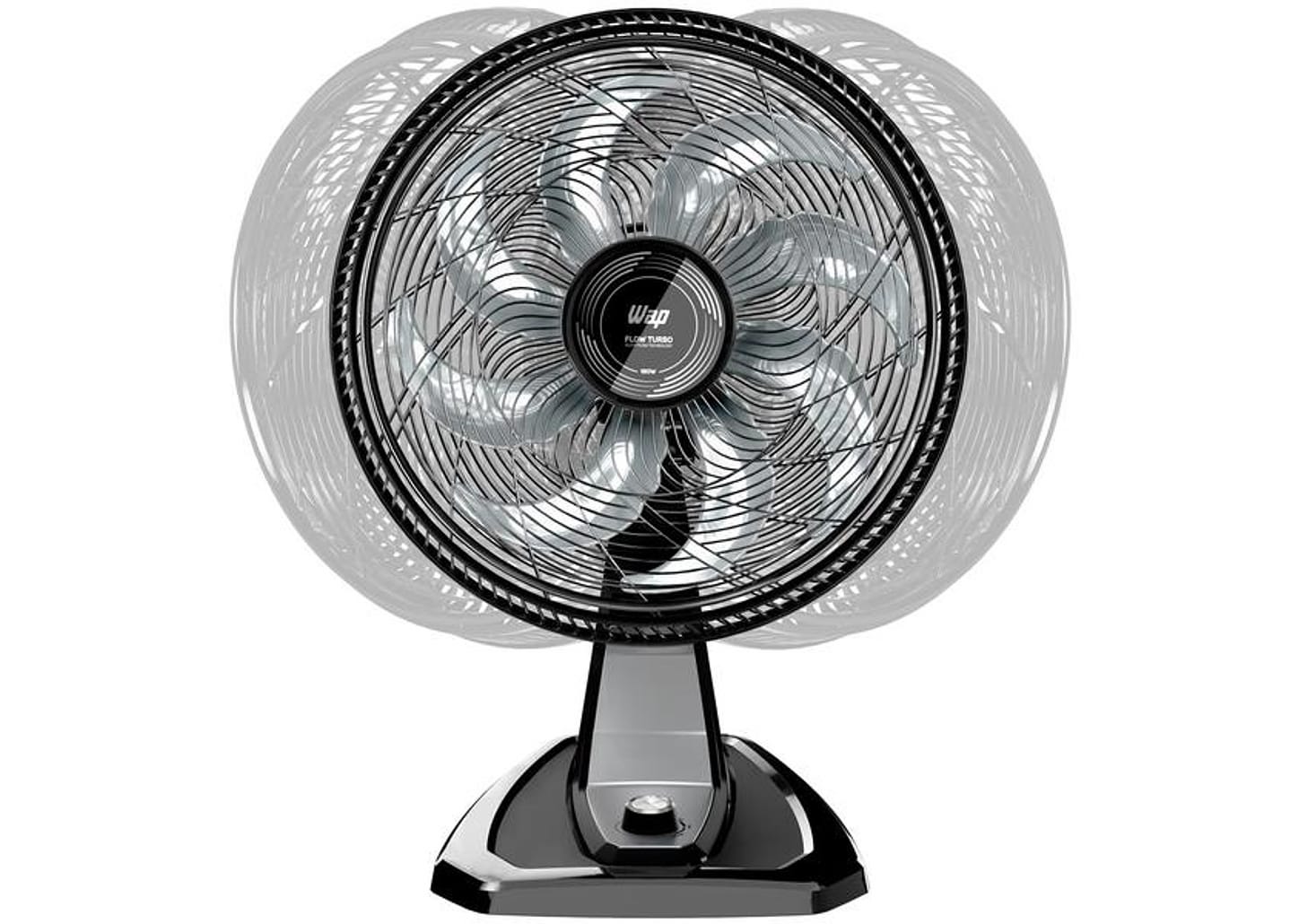 Ventilador 2 em 1 Wap Flow Turbo 50cm 8 Pás 3 Velocidades Preto e Cinza