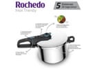 Panela de Pressão Rochedo Inox 6L Fechamento Externo Secure Trendy