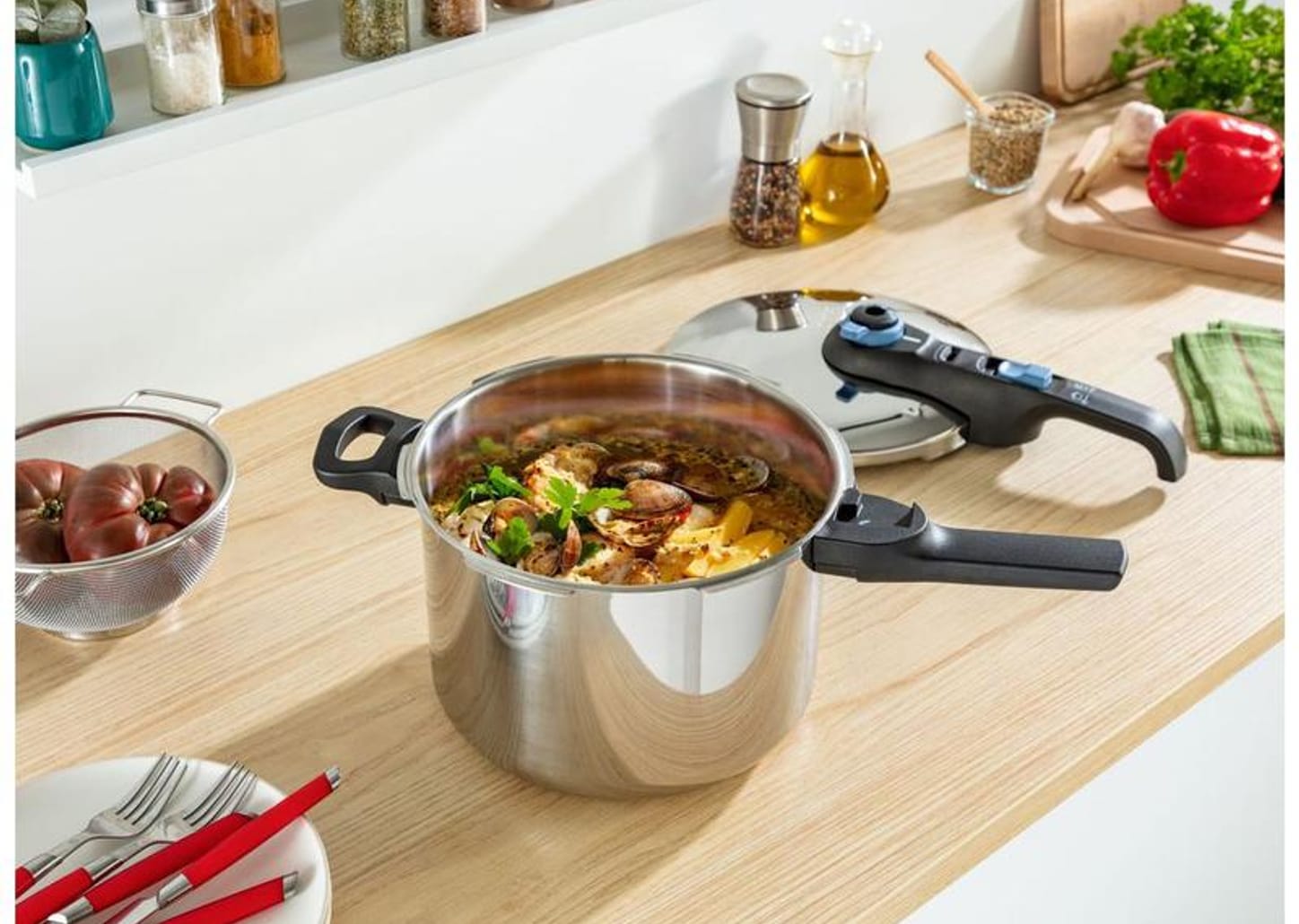 Panela de Pressão Rochedo Inox 6L Fechamento Externo Secure Trendy