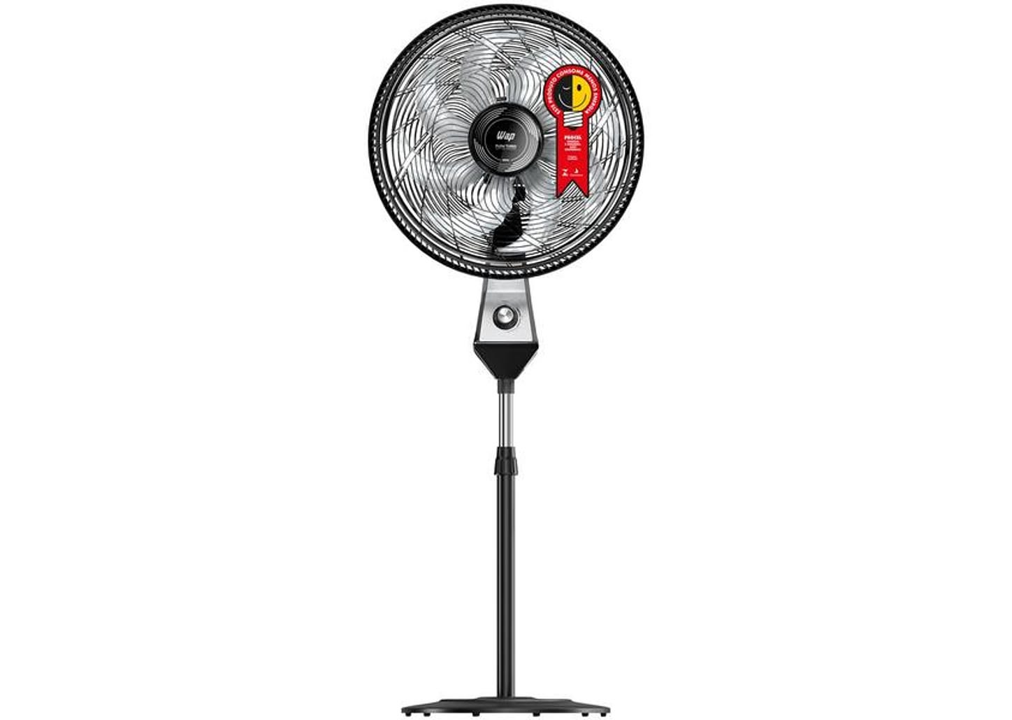 Ventilador Wap Flow Turbo 50cm 8 Pás 3 Velocidades Preto e Cinza