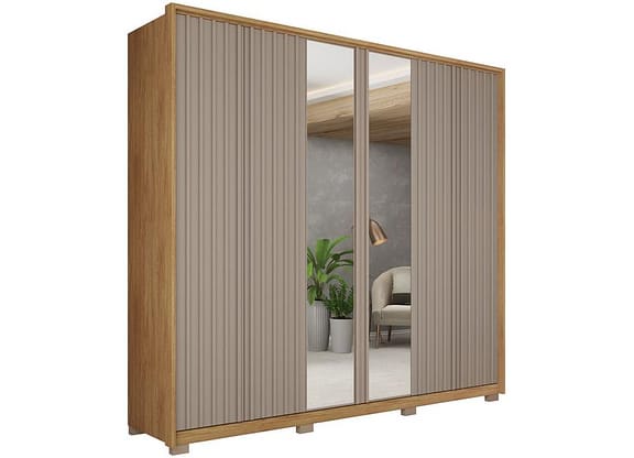 Guarda-roupa Casal 6 Portas 4 Gavetas Caemmun Decimus