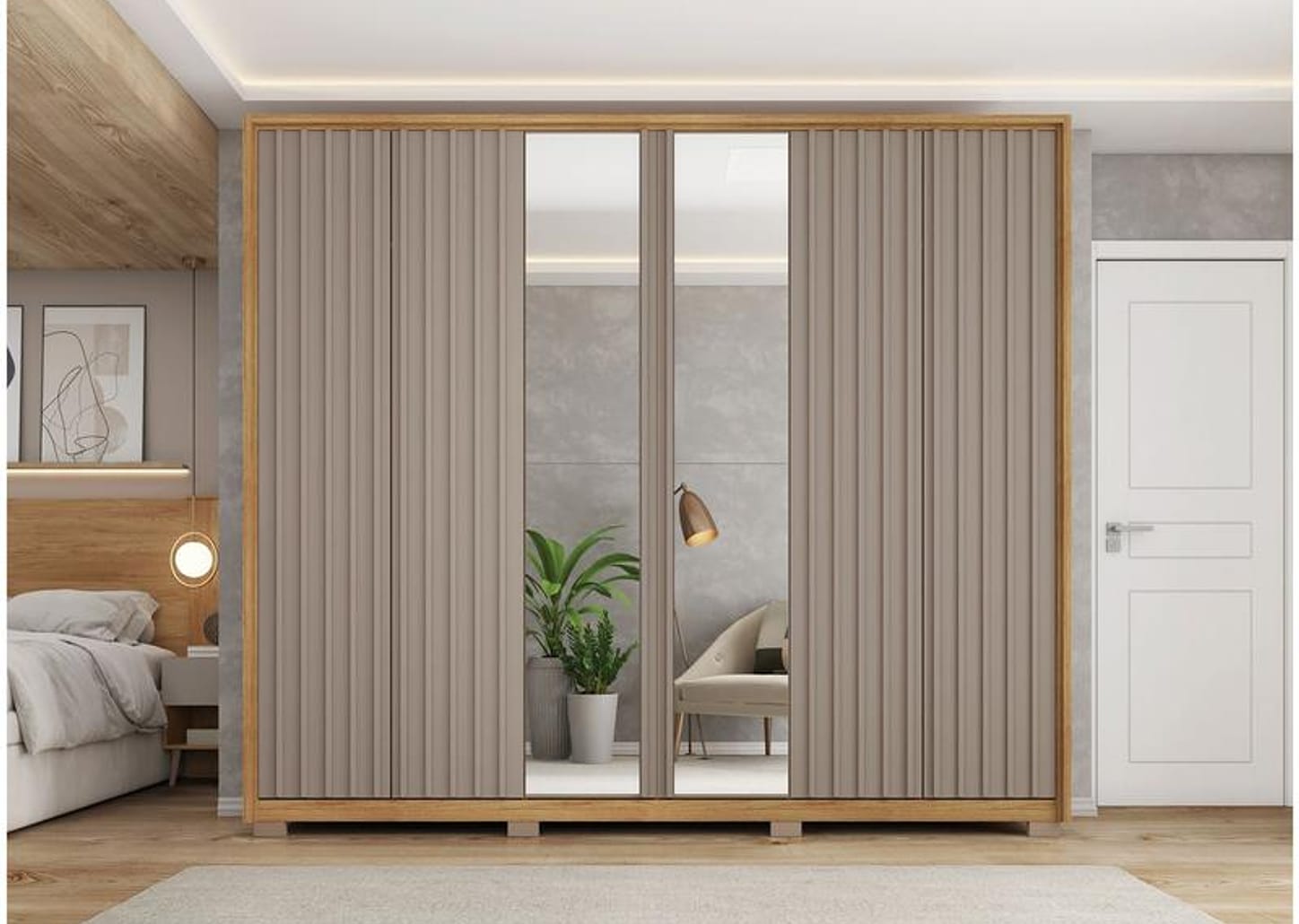 Guarda-roupa Casal 6 Portas 4 Gavetas Caemmun Decimus