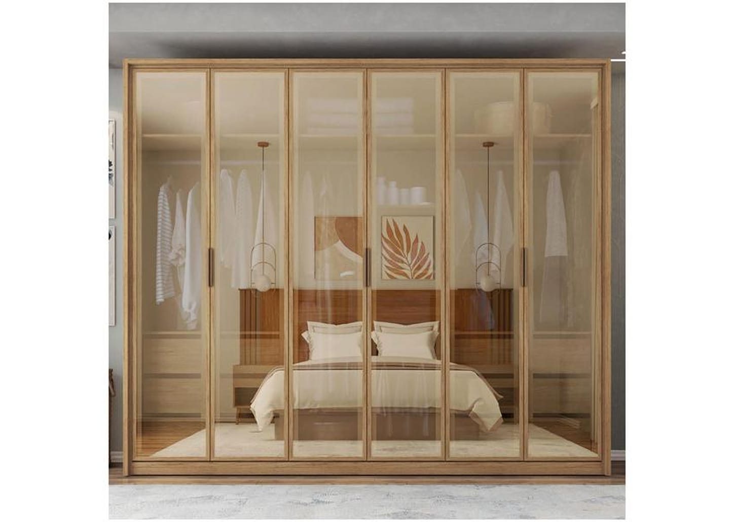 Guarda-roupa Casal 6 Portas 6 Gavetas Caemmun Reflex