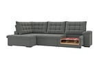 Sofá de Canto 6 Lugares Retrátil Reclinável Suede Veludo Dallas Flexforma Estofados