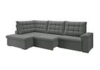 Sofá de Canto 6 Lugares Retrátil Reclinável Suede Veludo Dallas Flexforma Estofados
