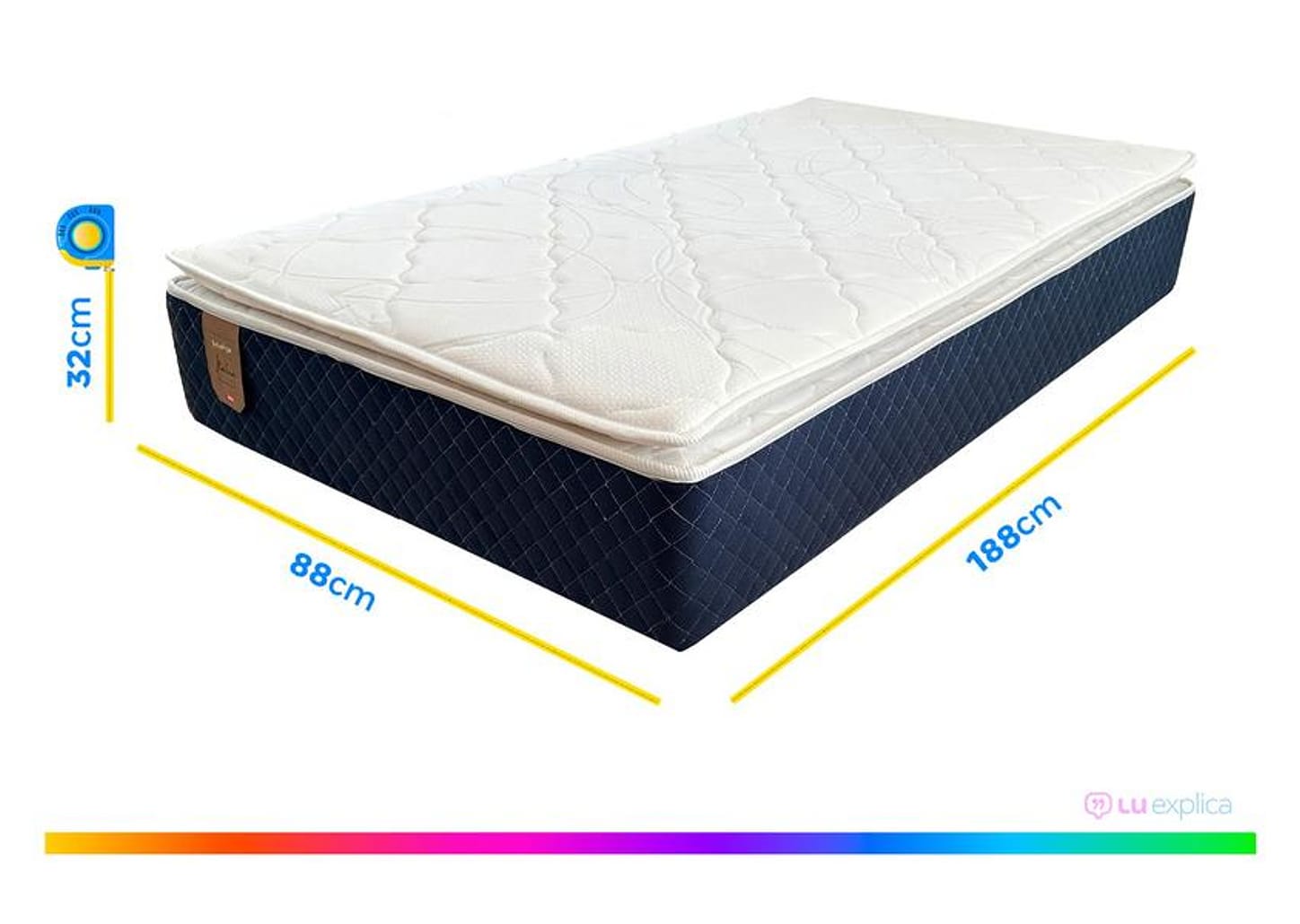 Colchão Solteiro Prorelax de Mola 32x88x188cm Itália