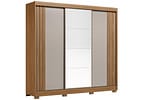 Guarda-roupa Casal com Espelho 3 Portas de Correr 6 Gavetas Demóbile Lille
