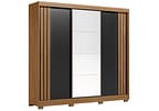 Guarda-roupa Casal com Espelho 3 Portas de Correr 6 Gavetas Demóbile Lille