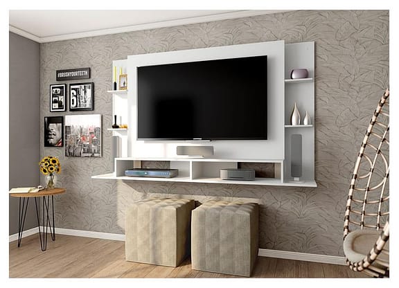 Painel para TV até 55" Caemmun Domínio 4 Prateleiras