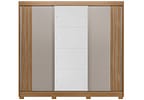 Guarda-roupa Casal com Espelho 3 Portas de Correr 6 Gavetas Demóbile Lille
