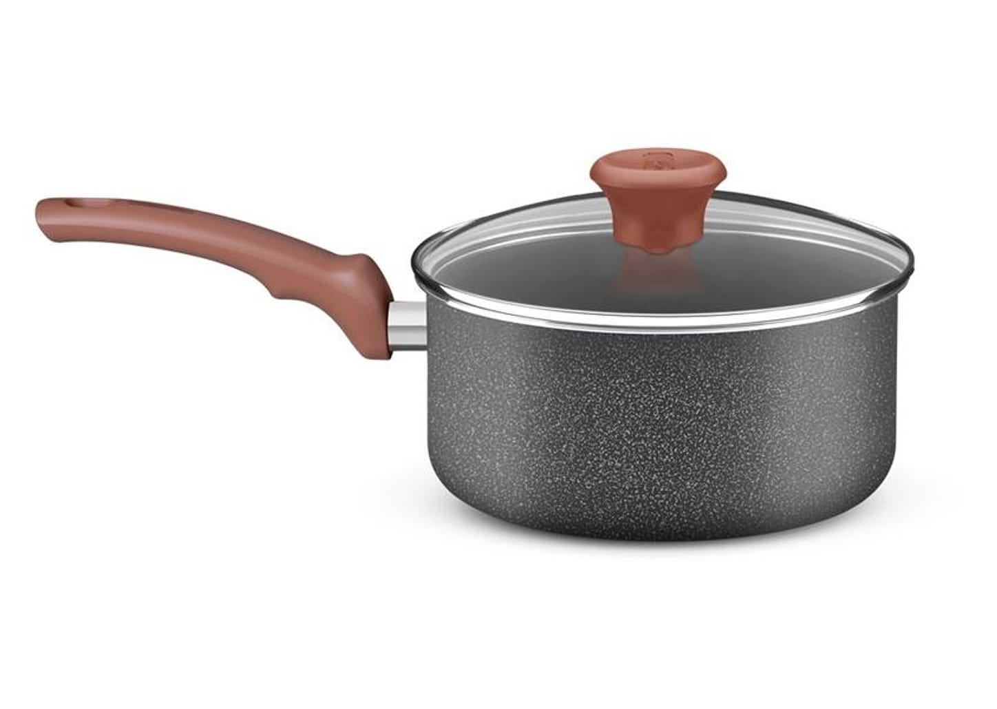 Jogo de Panelas Rochedo Antiaderente de Alumínio Bege 5 Peças Natural Stone