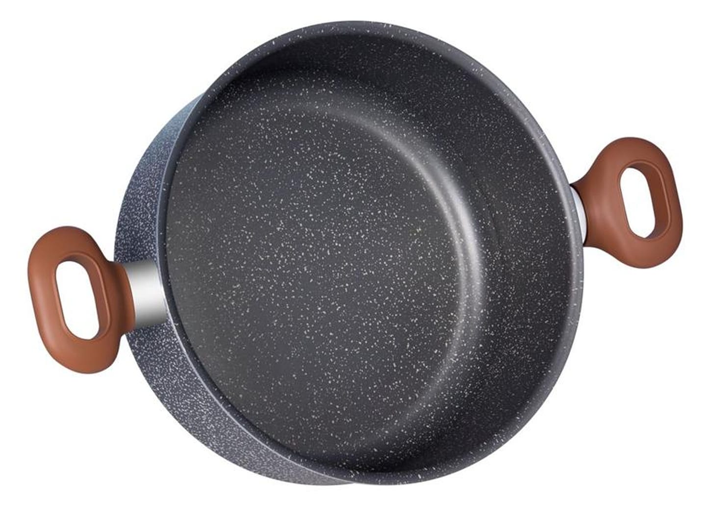 Jogo de Panelas Rochedo Antiaderente de Alumínio Bege 5 Peças Natural Stone