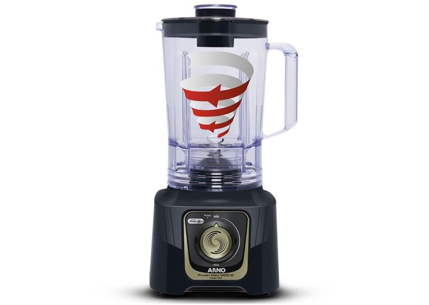 Liquidificador Arno Power Max Autolock LN78 15 Velocidades 1400W Preto e Cinza