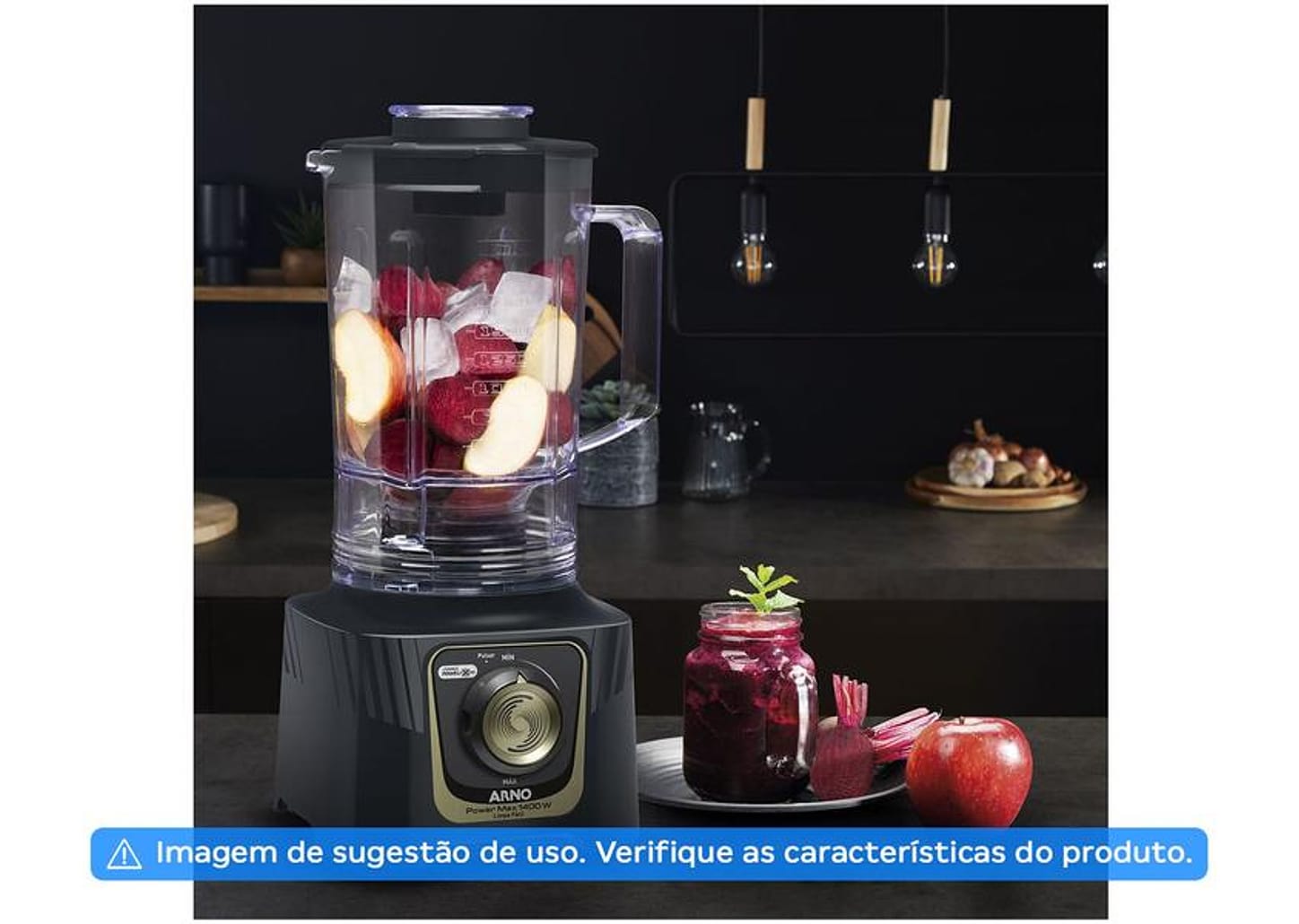 Liquidificador Arno Power Max Autolock LN78 15 Velocidades 1400W Preto e Cinza