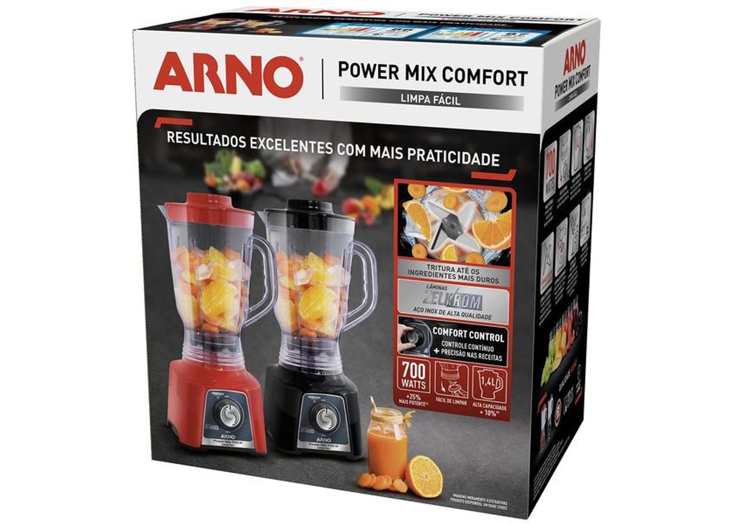 Liquidificador Arno Power Mix LQ35 15 Velocidades 700W Preto