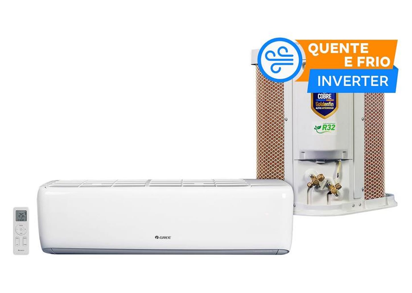Ar-condicionado Split Gree Inverter 24.000BTUs Quente e Frio GWH24ATD-D6DNA2A