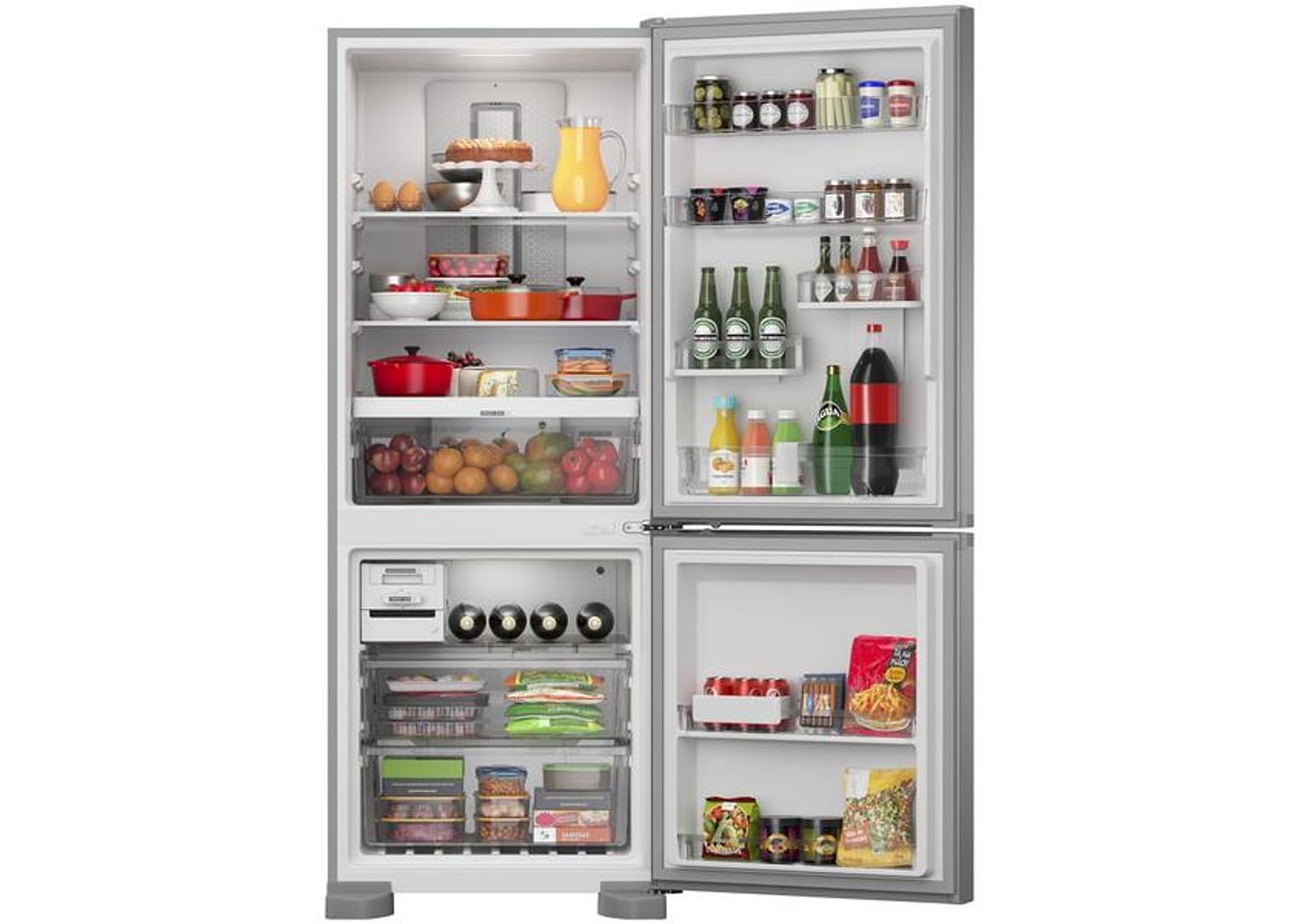 Geladeira/Refrigerador Brastemp Frost Free Duplex Prata 447L BRE57FK