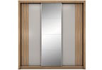 Guarda-roupa Casal com Espelho 3 Portas de Correr 2 Gavetas Demóbile Cannes