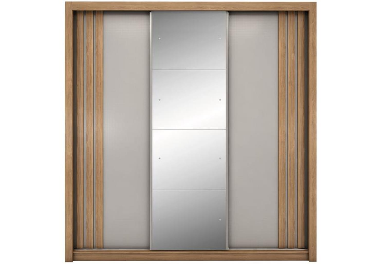 Guarda-roupa Casal com Espelho 3 Portas de Correr 2 Gavetas Demóbile Cannes