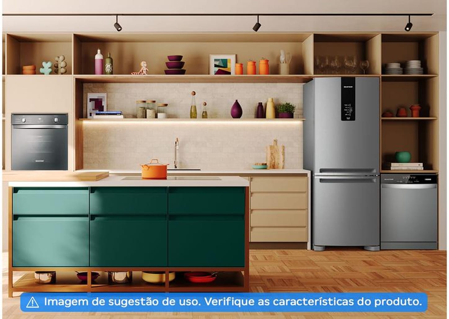 Geladeira/Refrigerador Brastemp Frost Free Duplex Prata 447L BRE57FK