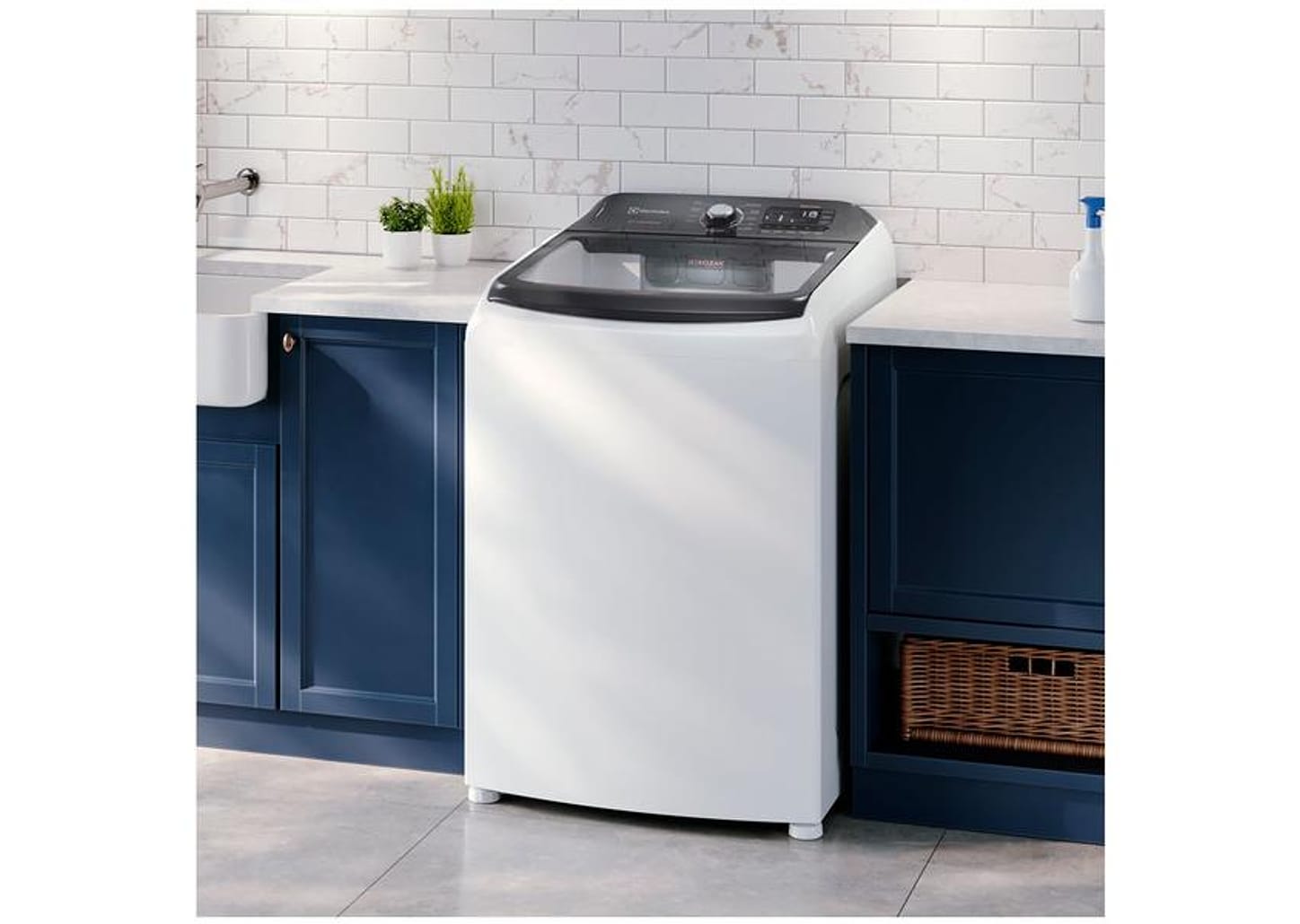 Lavadora de Roupas Electrolux 15kg Cesto Inox 11 Programas de Lavagem Branco Premium Care LEC15