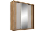 Guarda-roupa Casal com Espelho 3 Portas de Correr 2 Gavetas Demóbile Cannes
