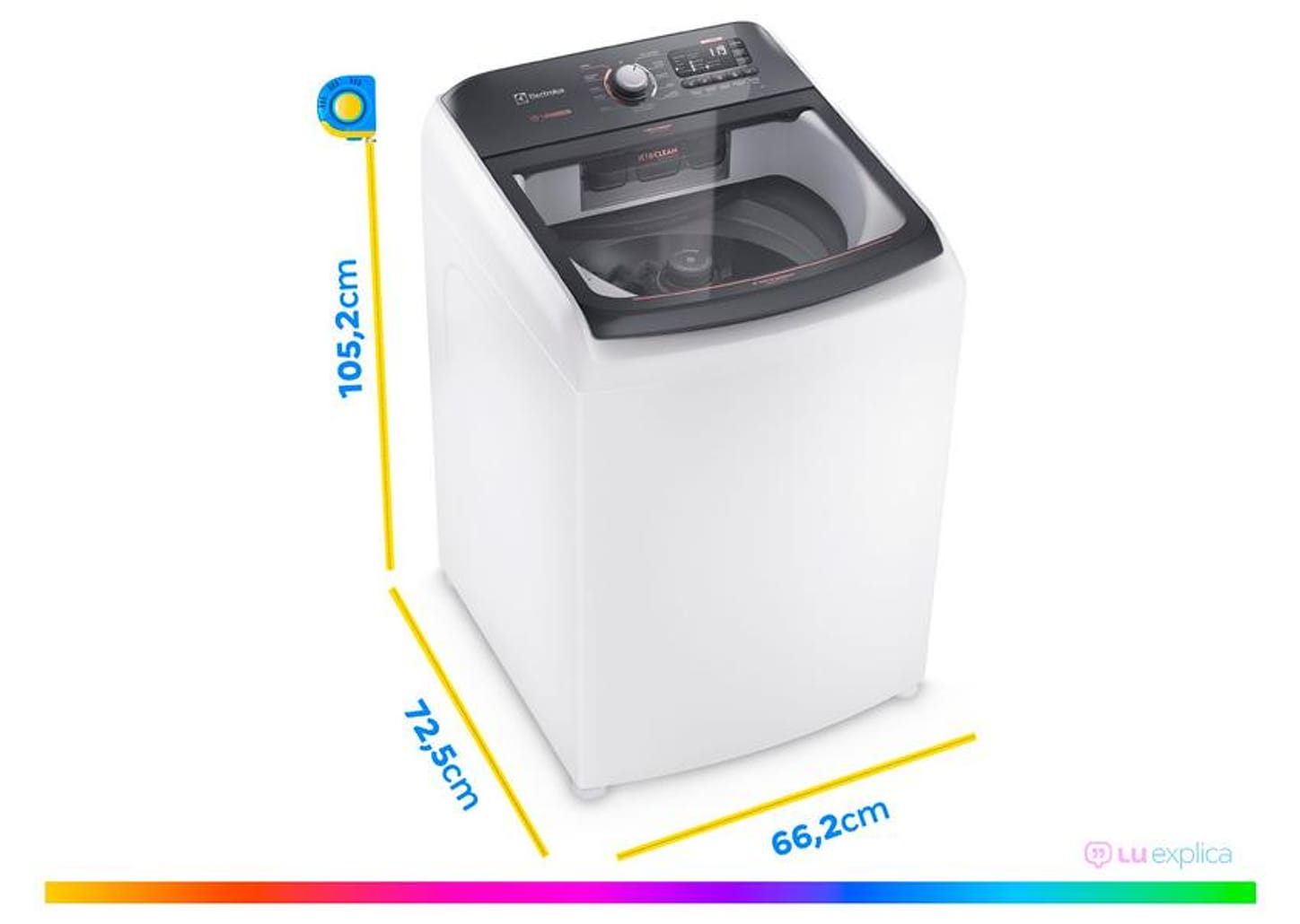 Lavadora de Roupas Electrolux 15kg Cesto Inox 11 Programas de Lavagem Branco Premium Care LEC15