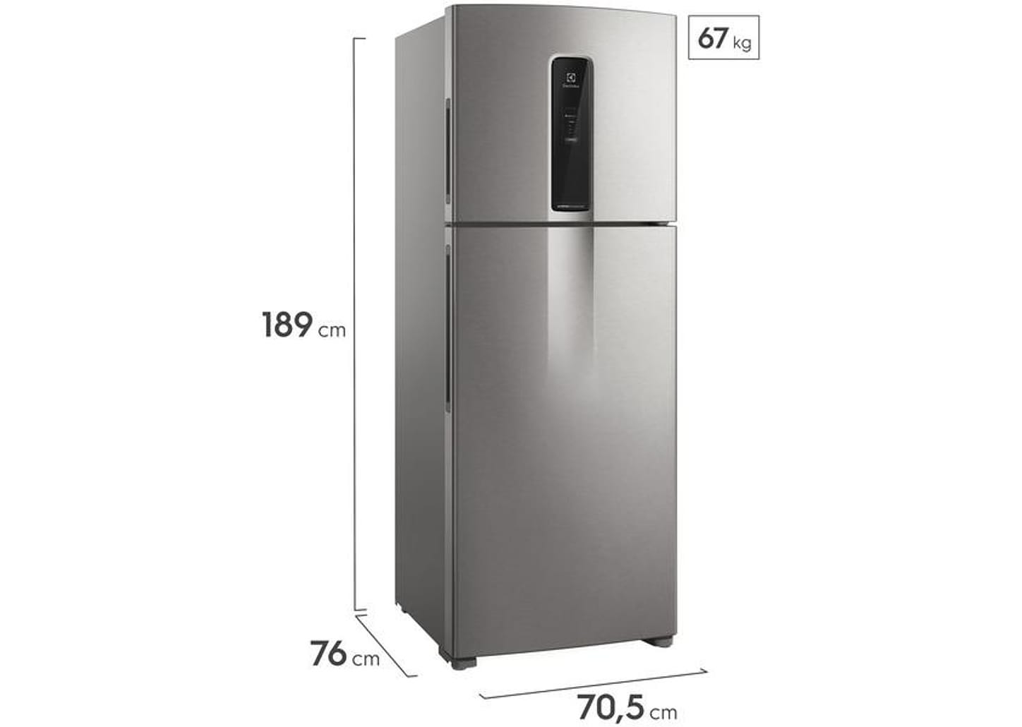 Geladeira Electrolux Frost Free Duplex Prata 480L Efficient IT70S B - IT70S