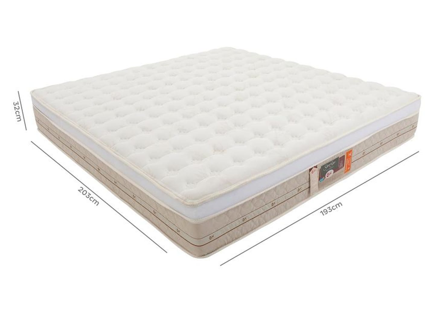 Colchão King Size Castor Mola Ensacadas/Pocket 32cm de Altura Silver Star