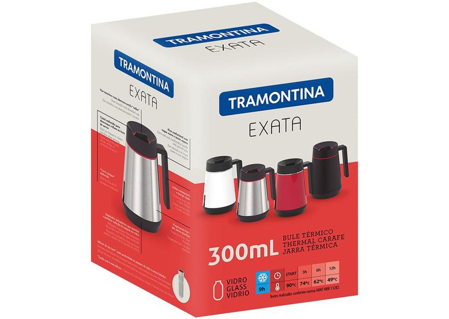 Bule Térmico de Aço Inox Preto com Tampa 300ml Tramontina Exata