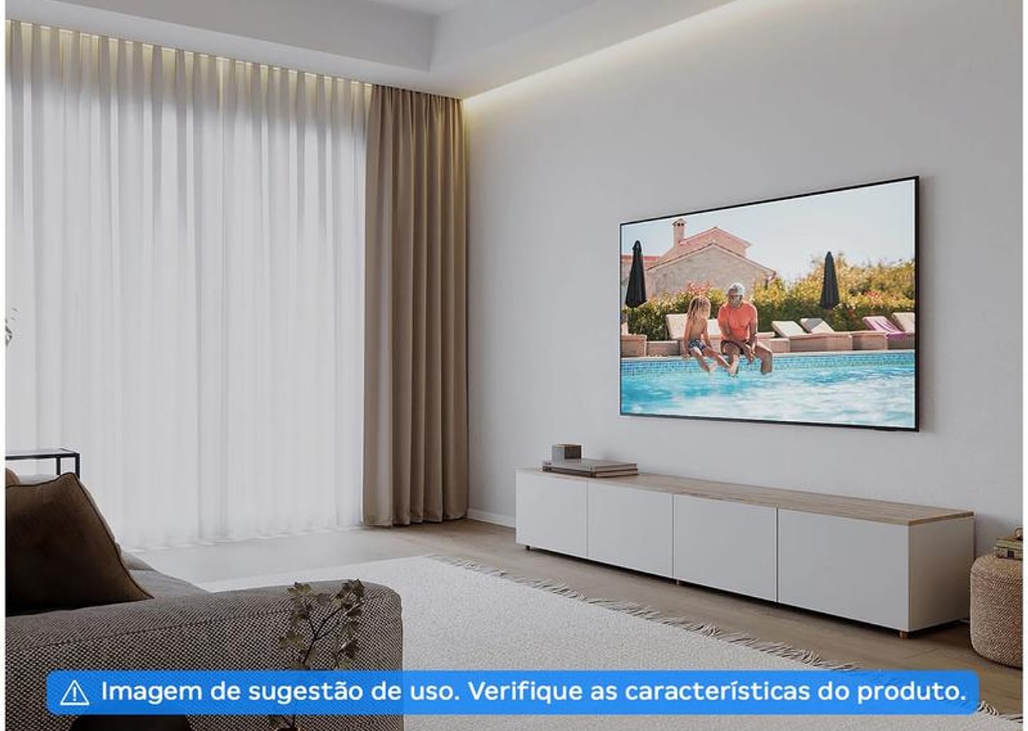 Smart TV 85” 4K UHD QLED Samsung Crystal - Wi-Fi Bluetooth com Alexa 3 HDMI 2 USB