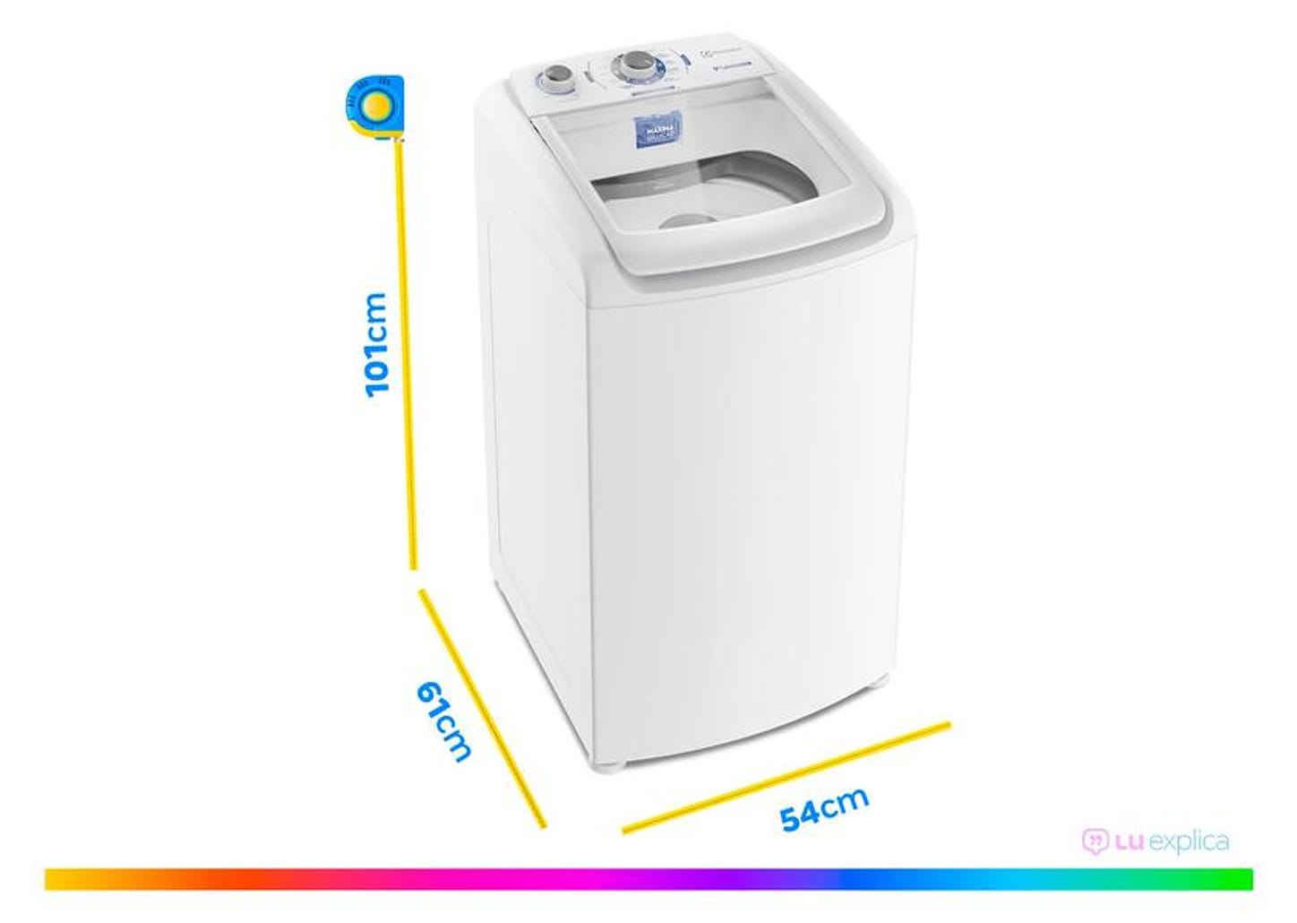 Lavadora de Roupas Electrolux 9kg 10 Programas de Lavagem Branco Efficient Care LED09