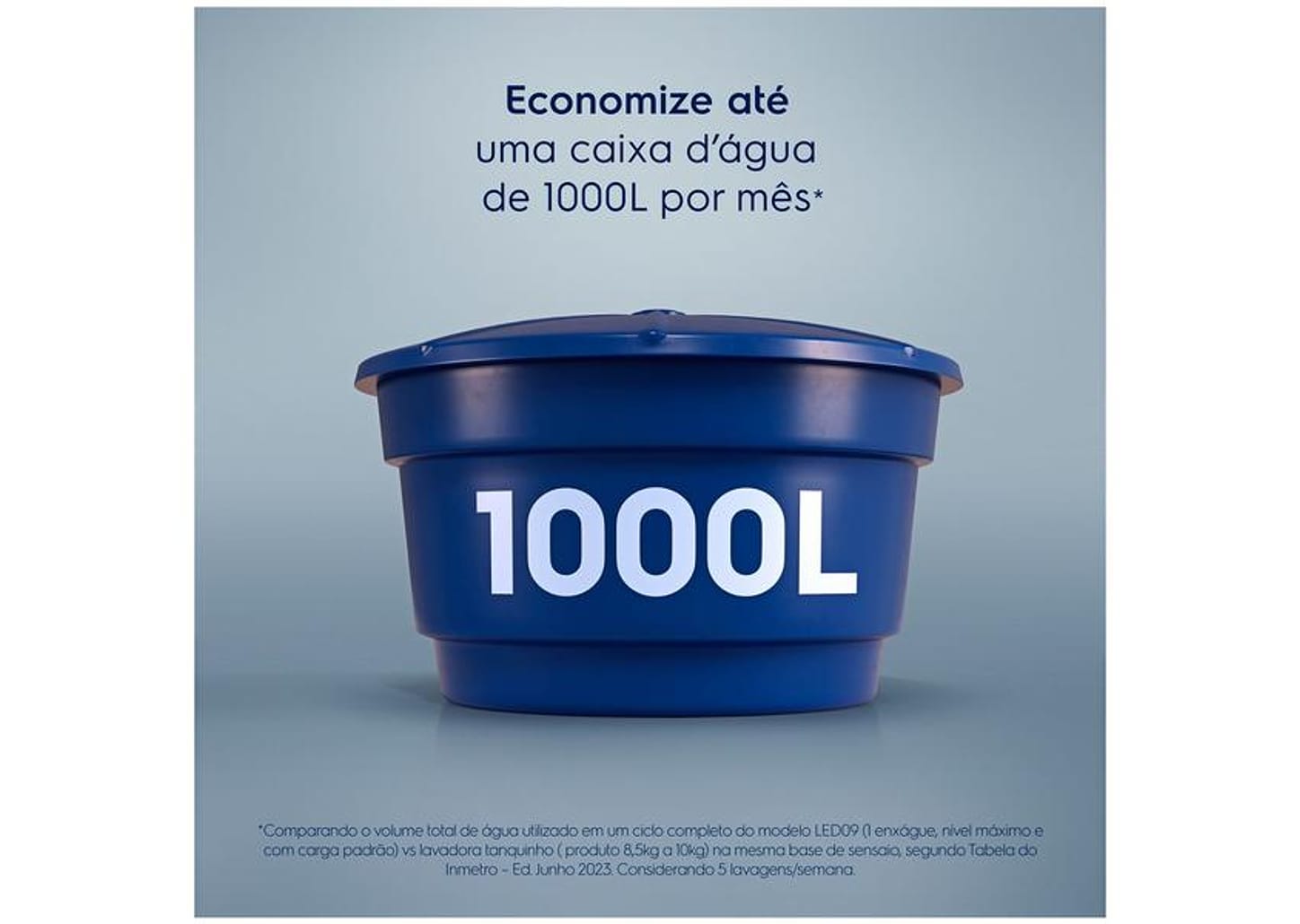 Lavadora de Roupas Electrolux 9kg 10 Programas de Lavagem Branco Efficient Care LED09