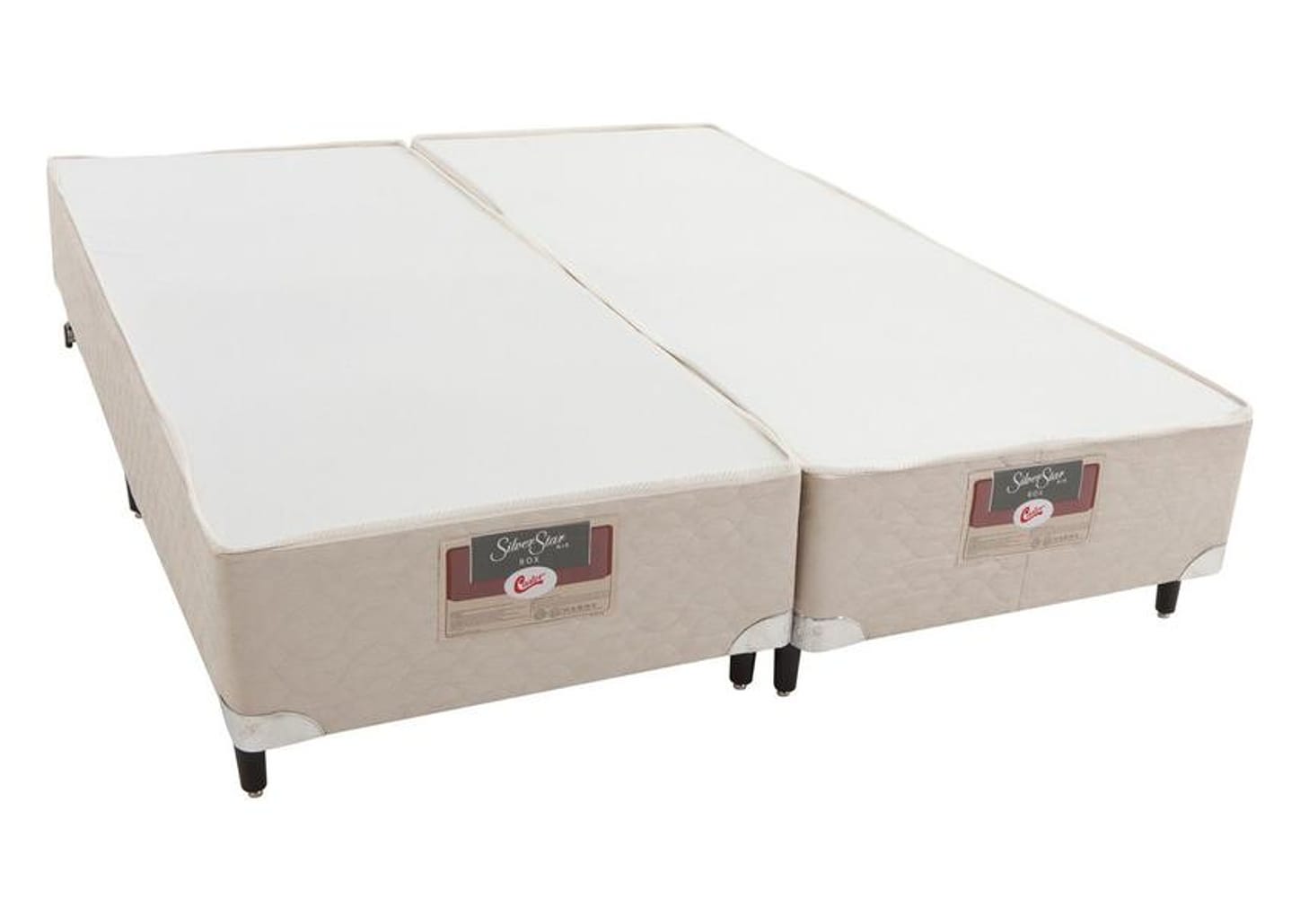 Box para Colchão King Size Castor Bipartido 27cm de Altura Silver Star Air