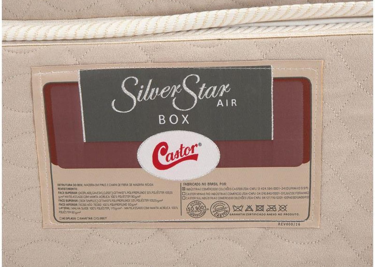 Box para Colchão King Size Castor Bipartido 27cm de Altura Silver Star Air