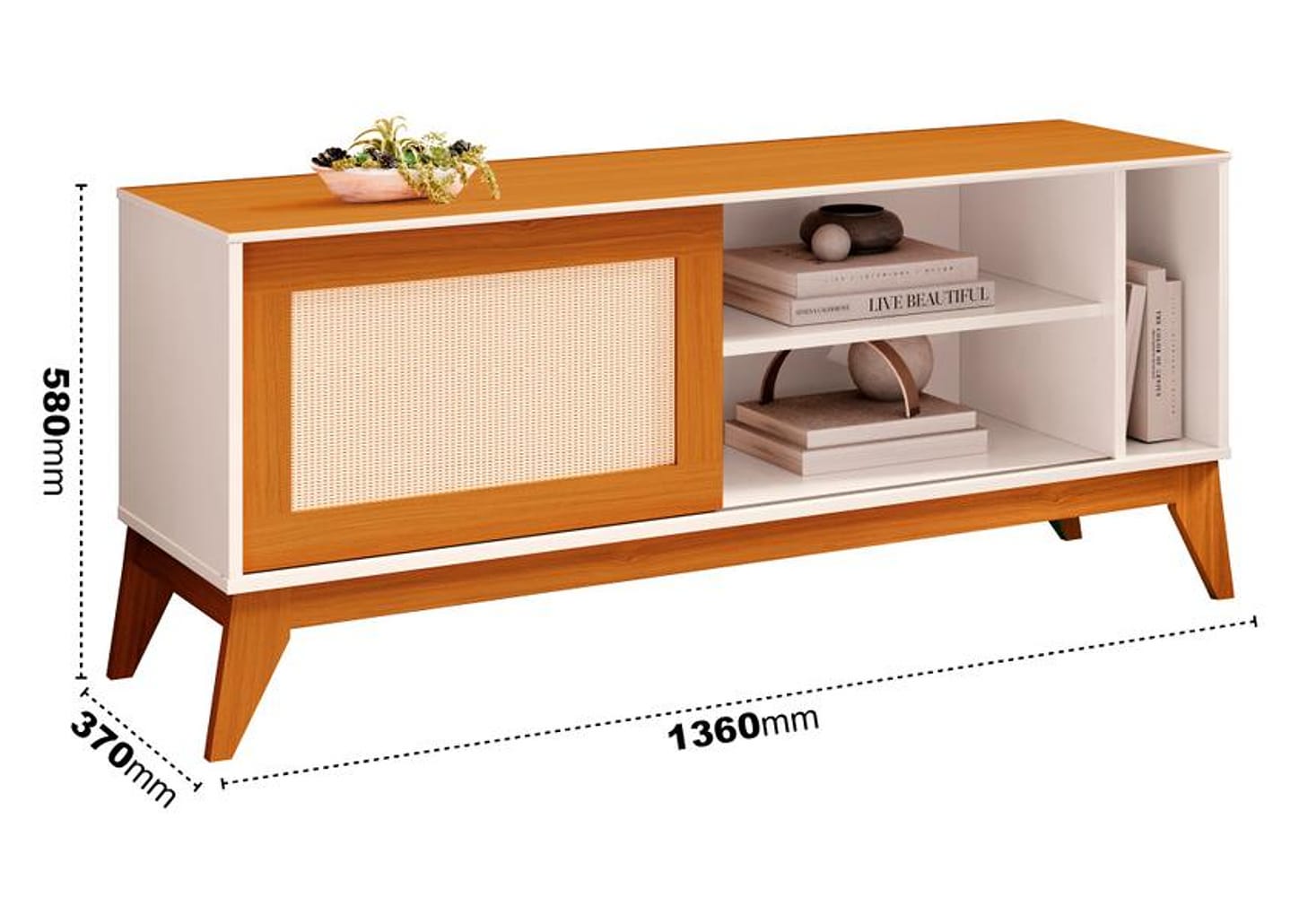 Rack para TV até 55" 1 Porta EDN Móveis Cayman